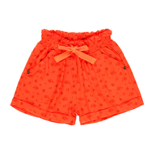 Short sarga viscosa estampado de niña