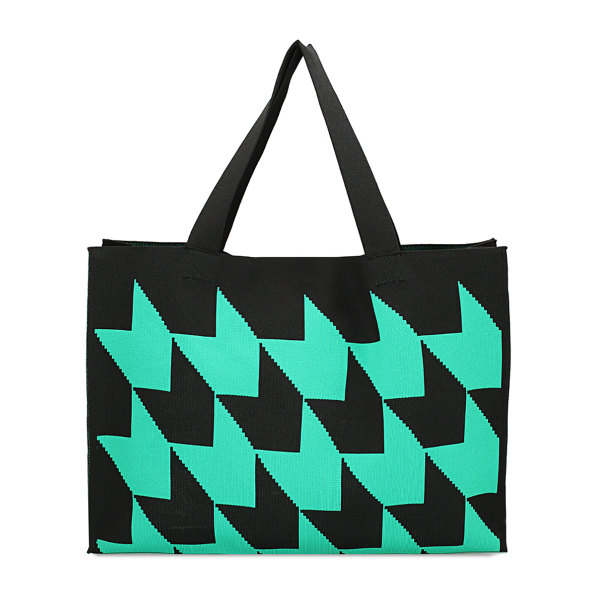 Bolso de hombro verde de tela