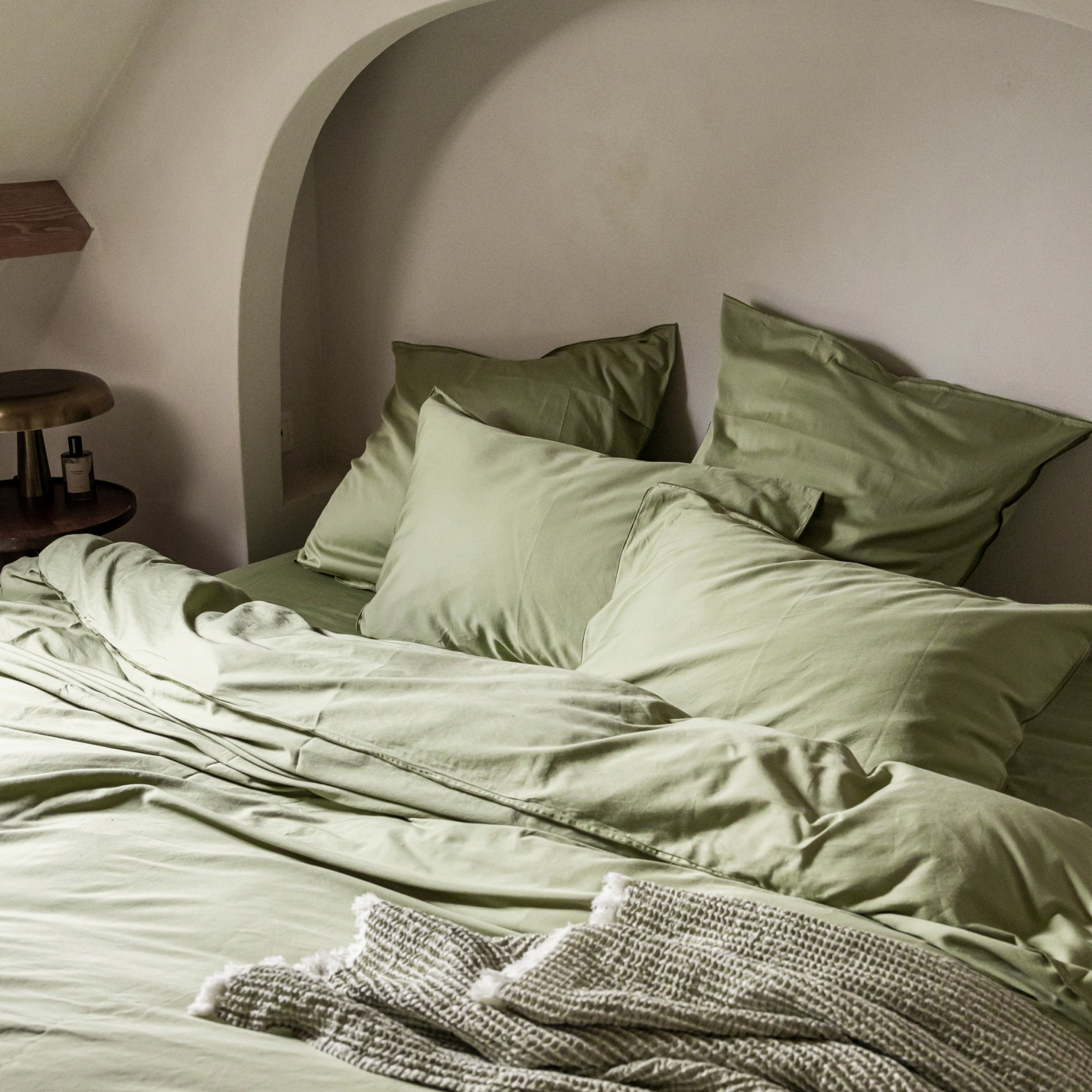 Housse de Couette en satin de coton lavé, RÊVE SATINÉ