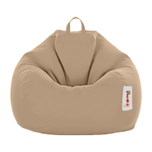 Pouf poire d'extérieur 130x115cm taupe KAYAR