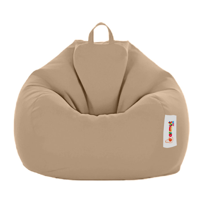 Pouf poire d'extérieur 130x115cm taupe KAYAR