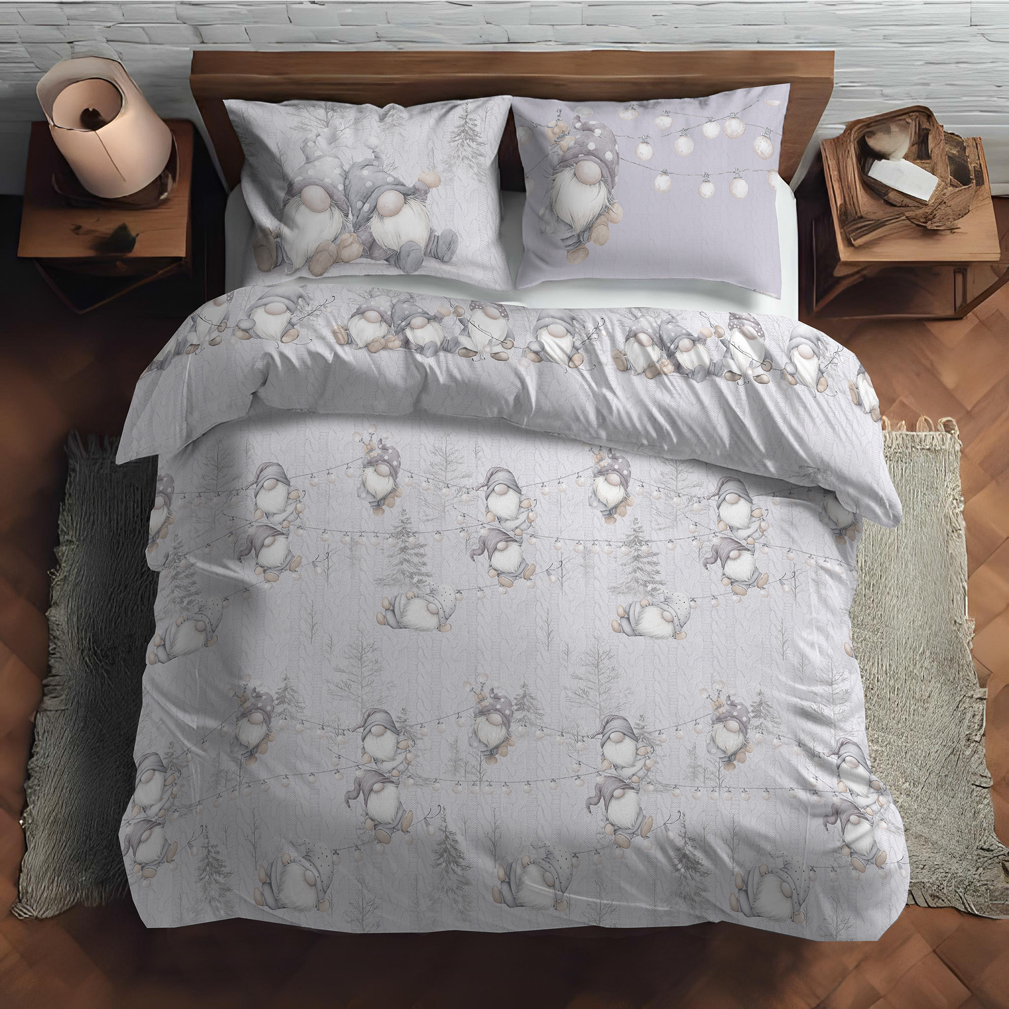 Parure copripiumino nanetti eureka beige