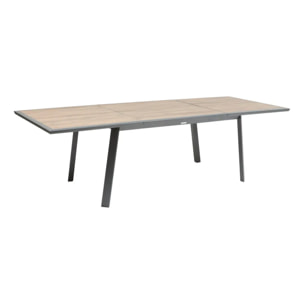 Table de jardin 10 places Pavane extensible gris graphite