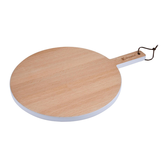 tabla de corte redonda de 38x28x1,5cm en madera de haya