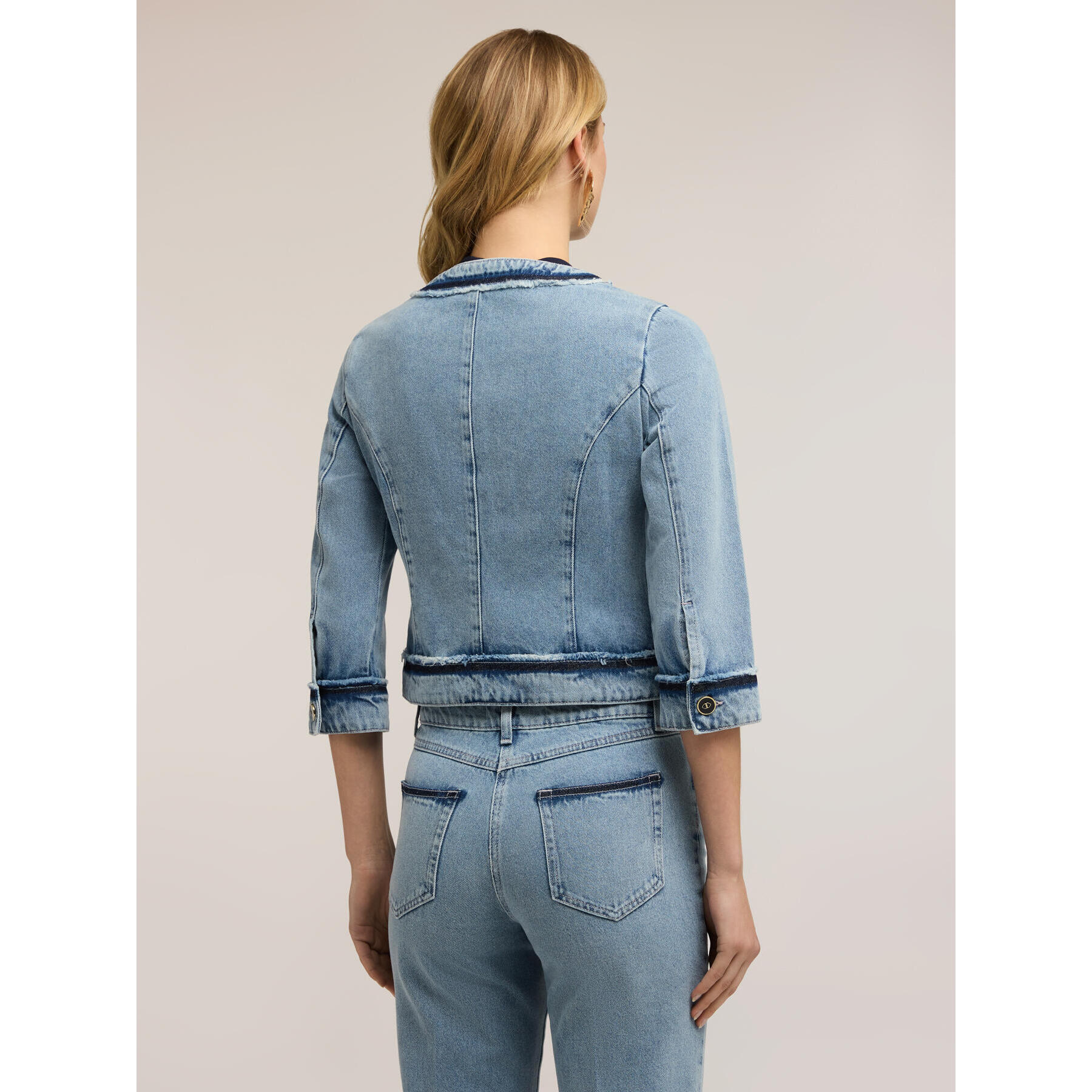 Motivi - Chaqueta de denim con cadenas - Light - blue