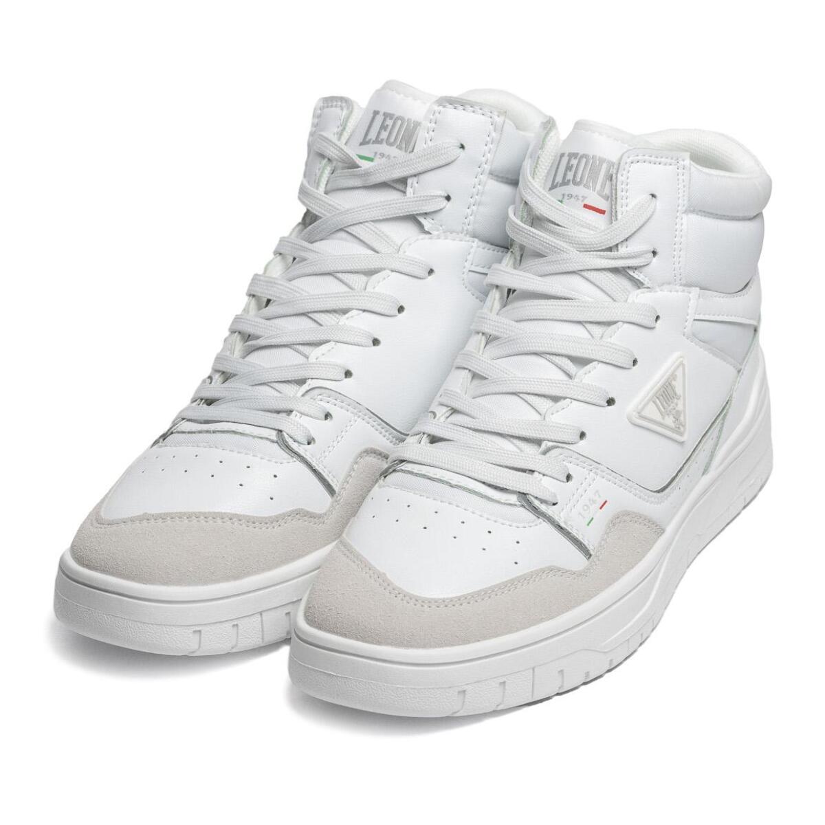 Zapatilla alta con detalles de ante Leone New Insert