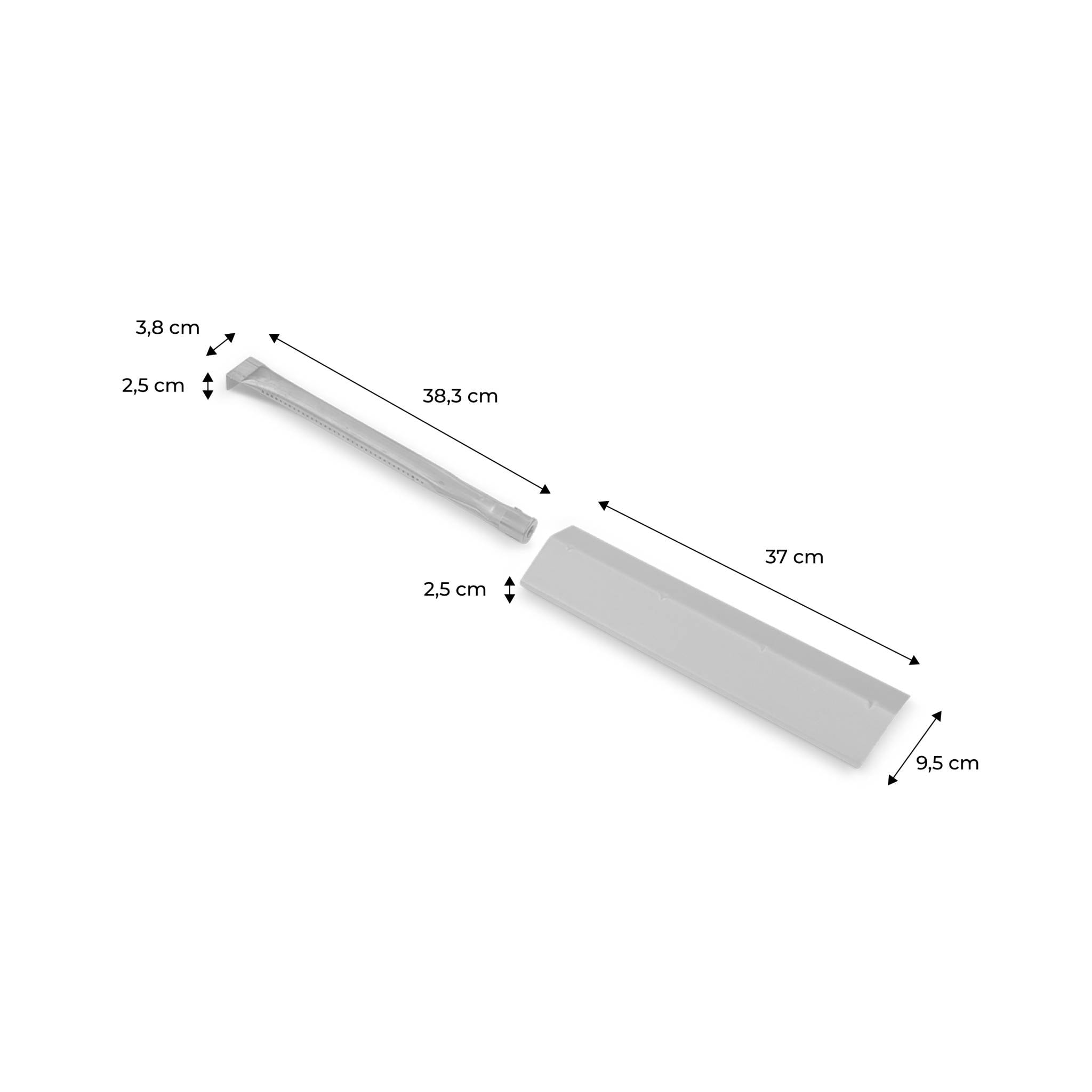 Lot de 4 brûleurs et 4 diffuseurs pour barbecue ATHOS. ALBERT et BAZIN