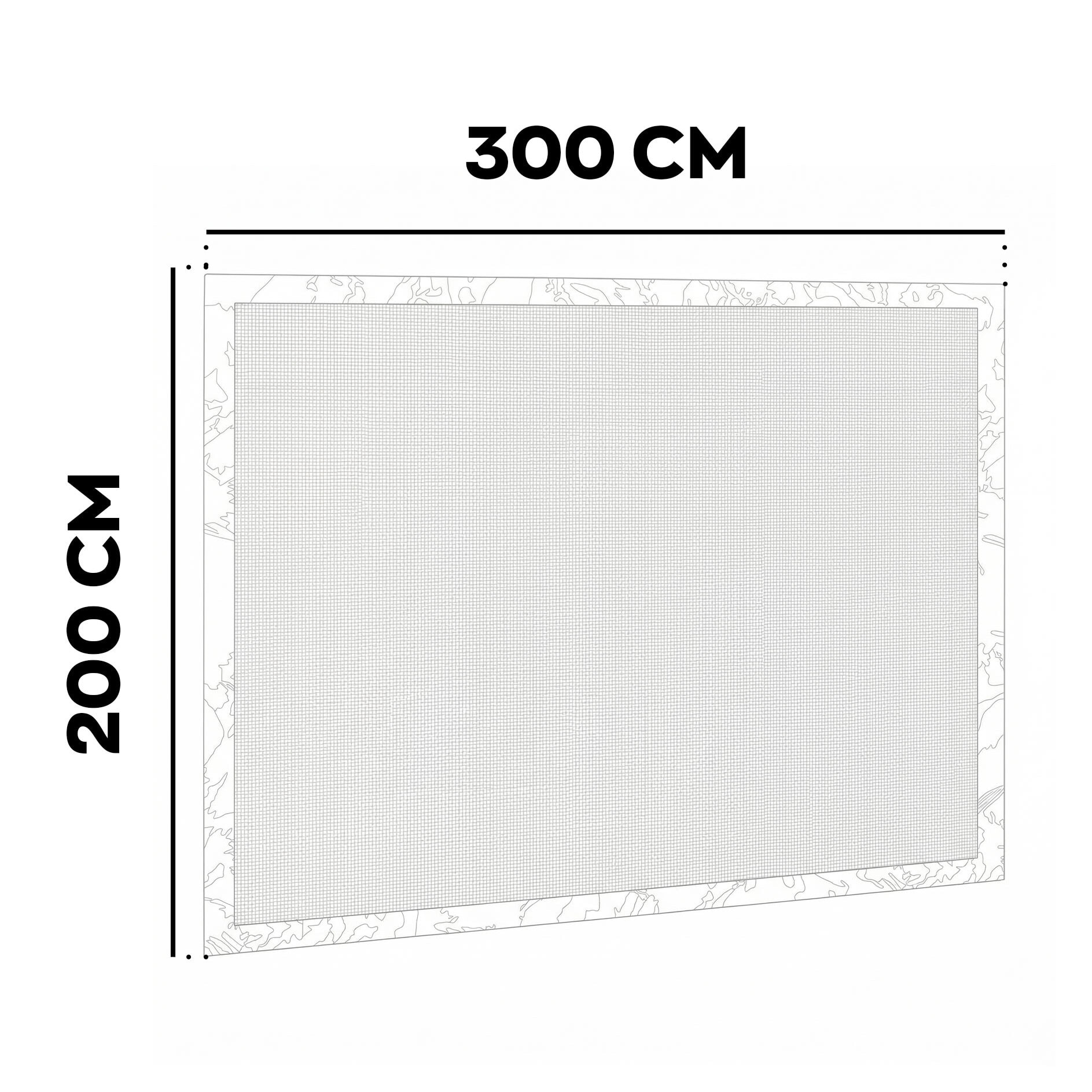 Telo Zanzariera Laterale per Gazebo da Giardino 300x200 cm in PVC Camouflage