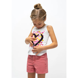 Pantalones Cortos con Bolsillo  en Rosa