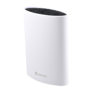 juego de 3 cuchillos de acero inoxidable + tacoma en color blanco