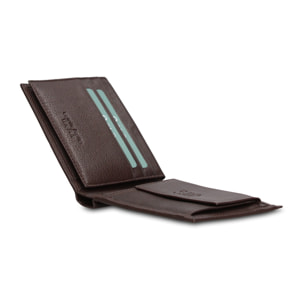 Portafoglio uomo in vera pelle - Modello Eldrin Prime - Casual - 12.5 x 9.5 x 2.0 cm