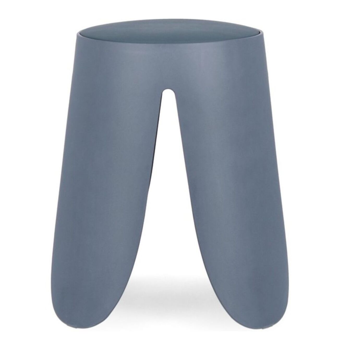 Set di sgabelli IMOGEN in polipropilene ottanio e cuscino in similpelle ottanio