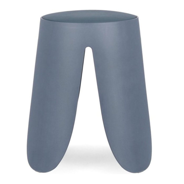 Set di sgabelli IMOGEN in polipropilene ottanio e cuscino in similpelle ottanio