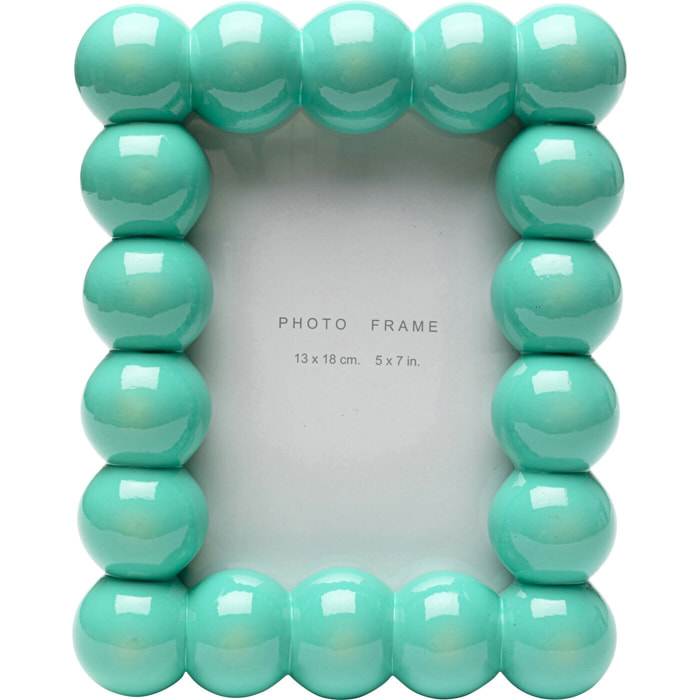 Cadre photo Bubble 19x23cm turquoise Kare Design