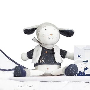 Doudou Mouton en velours blanc