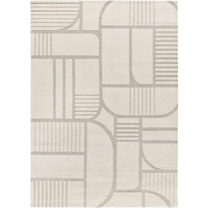 SNOWY Alfombra con relieve de estilo escandinavo en blanco, varias medidas disponibles.