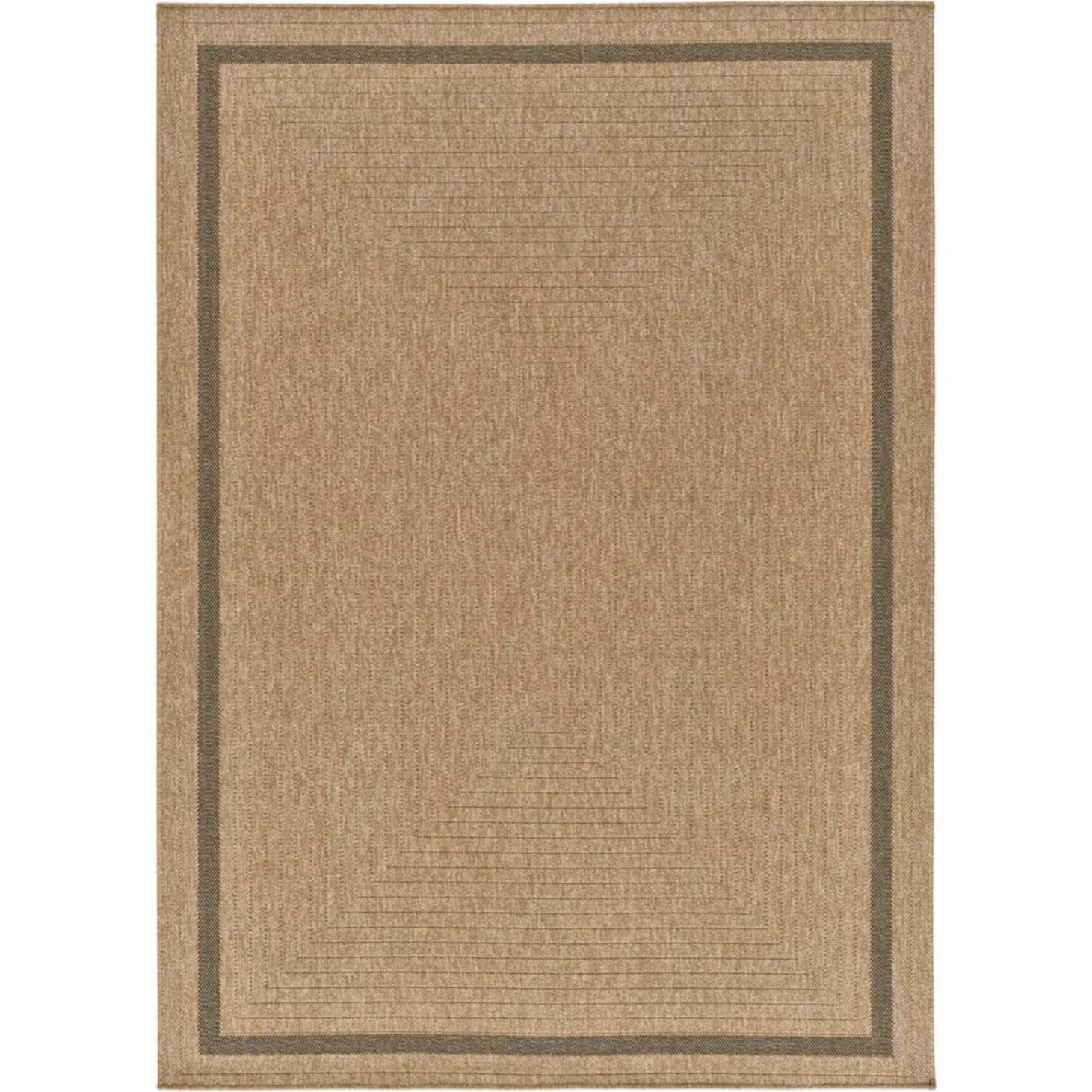 ACRA Alfombra de exterior efecto yute color natural, varias medidas disponibles.