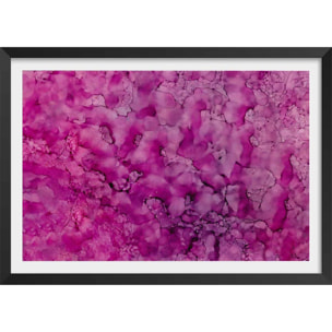 Poster fuchsia Affiche + cadre en bois - Noir