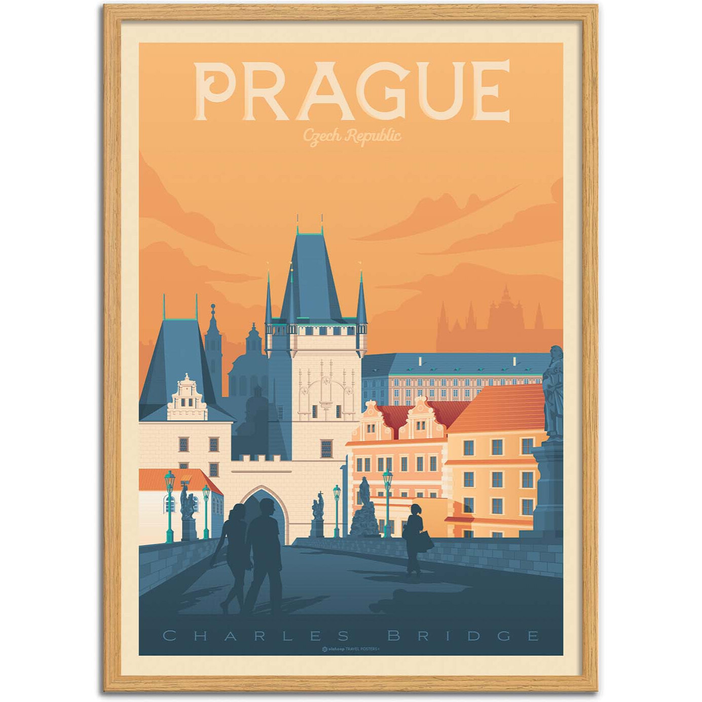 Affiche - Prague - Olahoop Travel Posters
