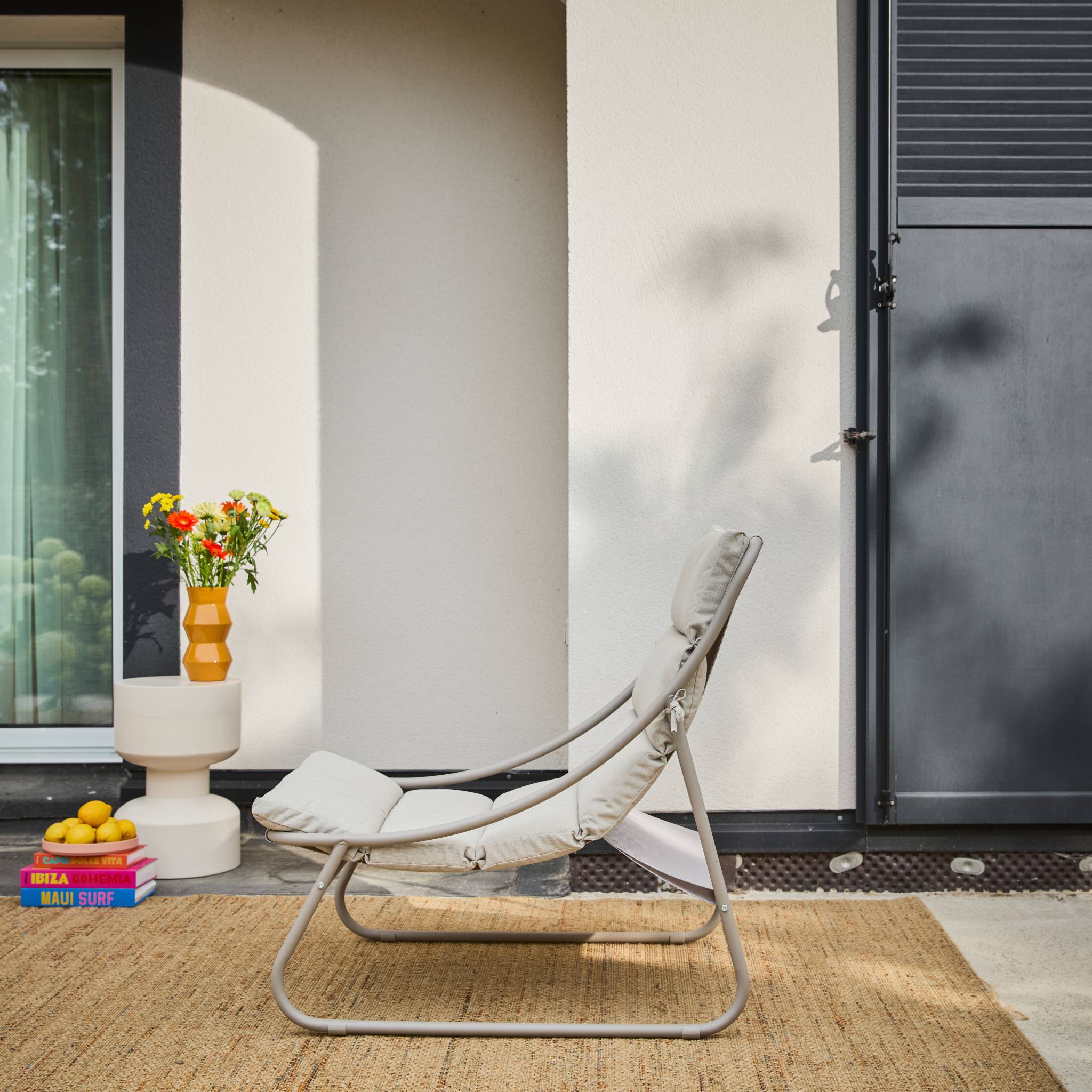 Fauteuil relax acier (lot de 2) EDENA