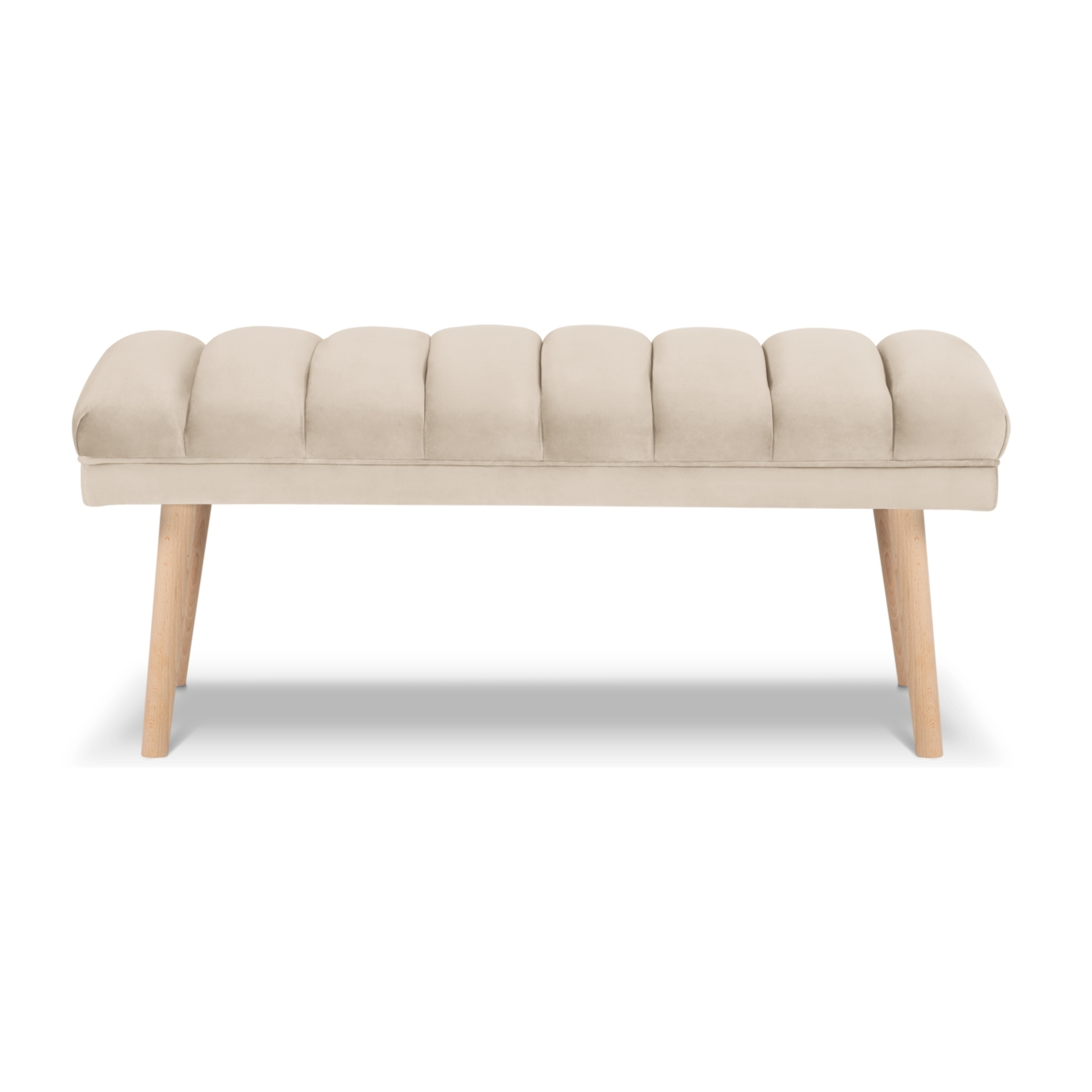 Banc "Frison" 2 places en velours beige