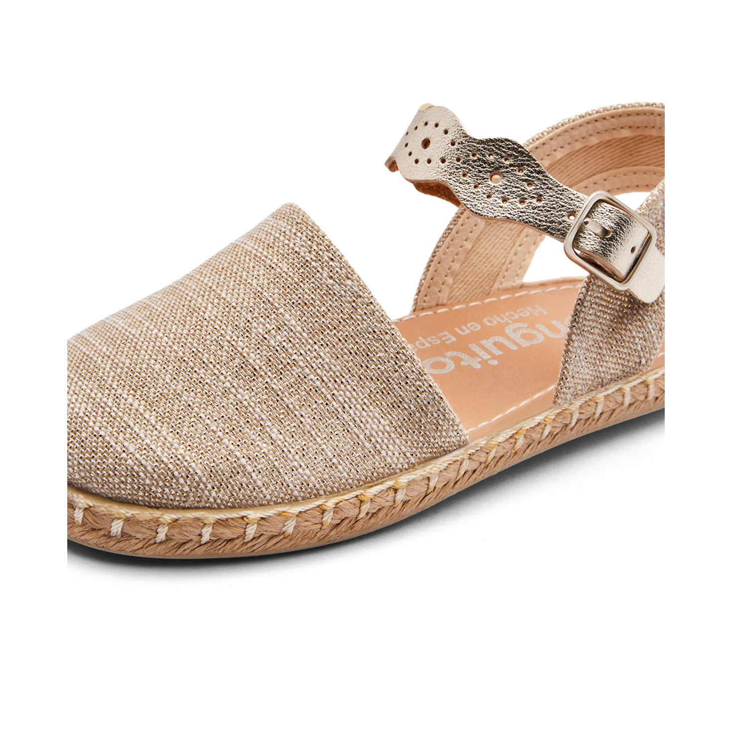Alpargatas de Niña Suela de Yute Con Cierre Hebilla
