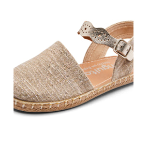 Alpargatas de Niña Suela de Yute Con Cierre Hebilla