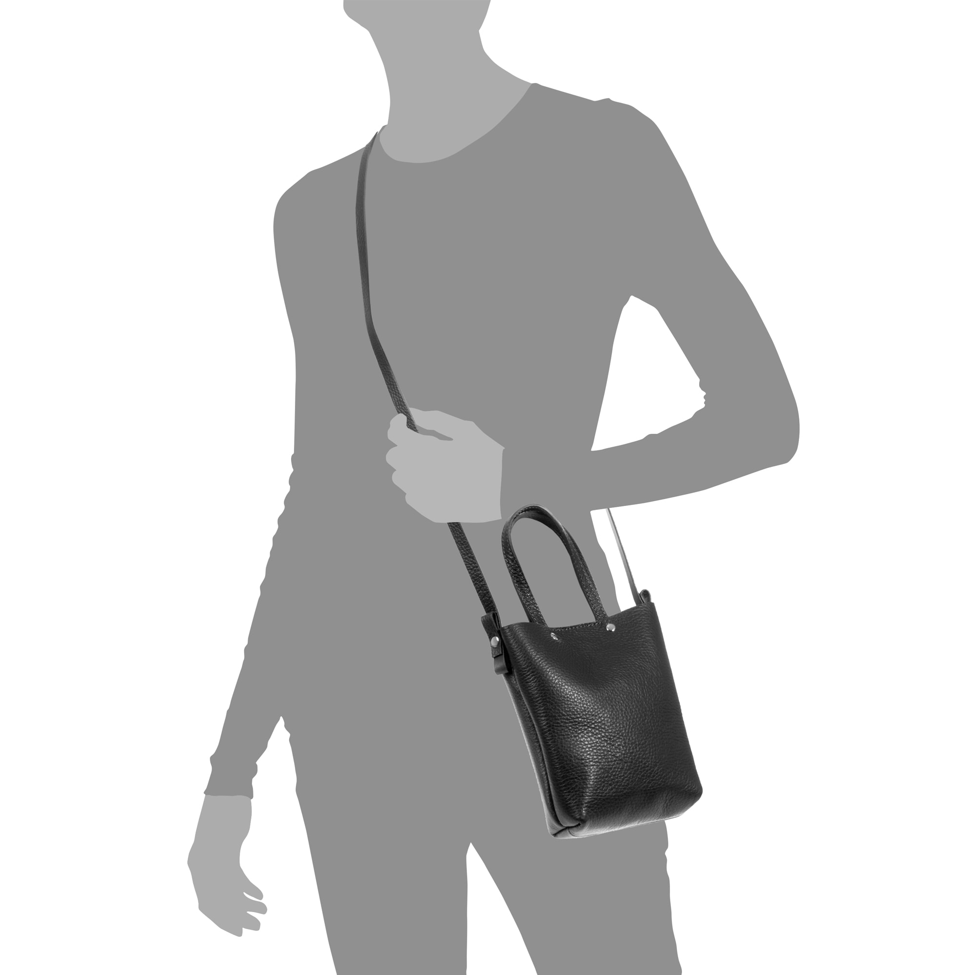 Italia Borsa a tracolla Donna.Pelle autentica Dollaro