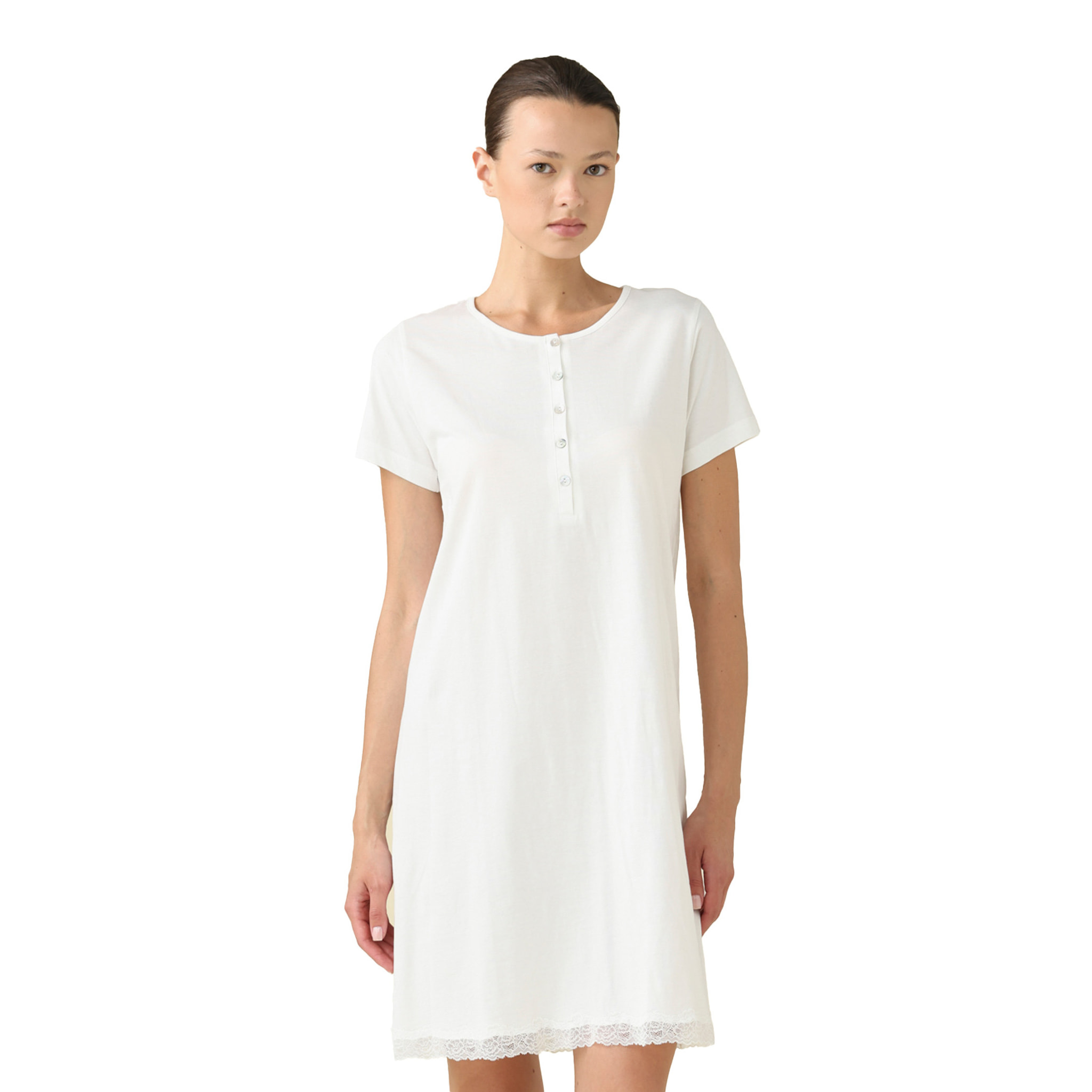 Camicia da notte donna estiva in cotone articolo essential. Noidinotte