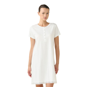 Camicia da notte donna estiva in cotone articolo essential. Noidinotte