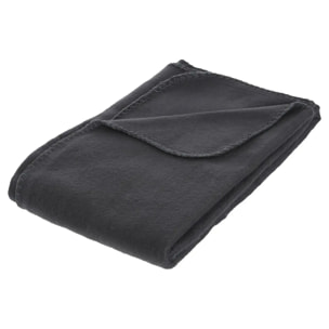 Plaid polaire gris ardoise 125x150cm