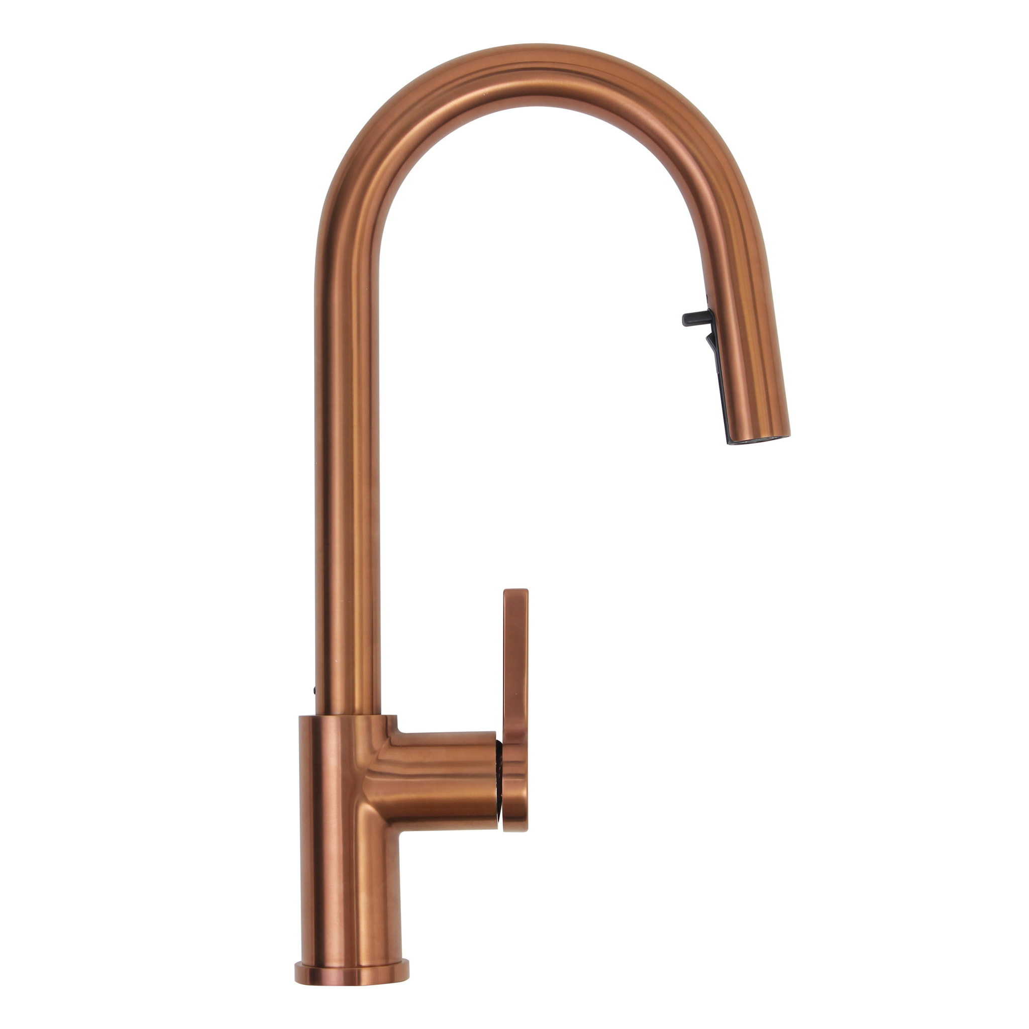 Timeless mitigeur d'évier à levier en acier inoxydable avec douchette extractible, monotrou, or rose brossé TML (TMLKF285BCP)