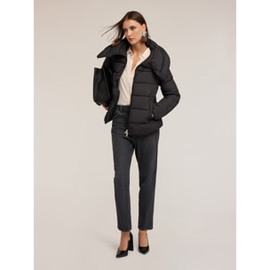 Motivi - Jeans corte MUM con bordado de piedras lateral - Negro