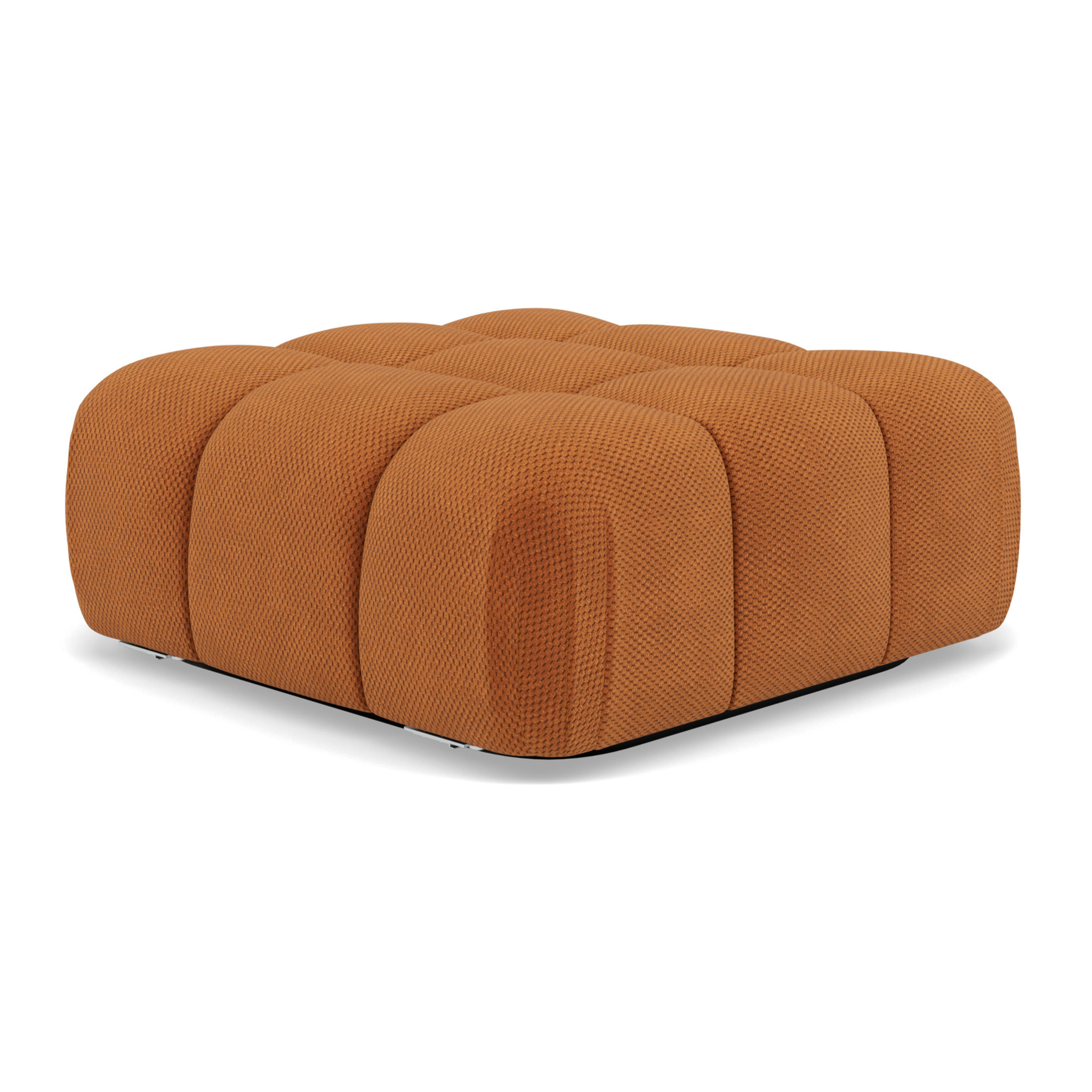Ruby - pouf en velours texturé - Terracotta