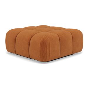 Ruby - pouf en velours texturé - Terracotta