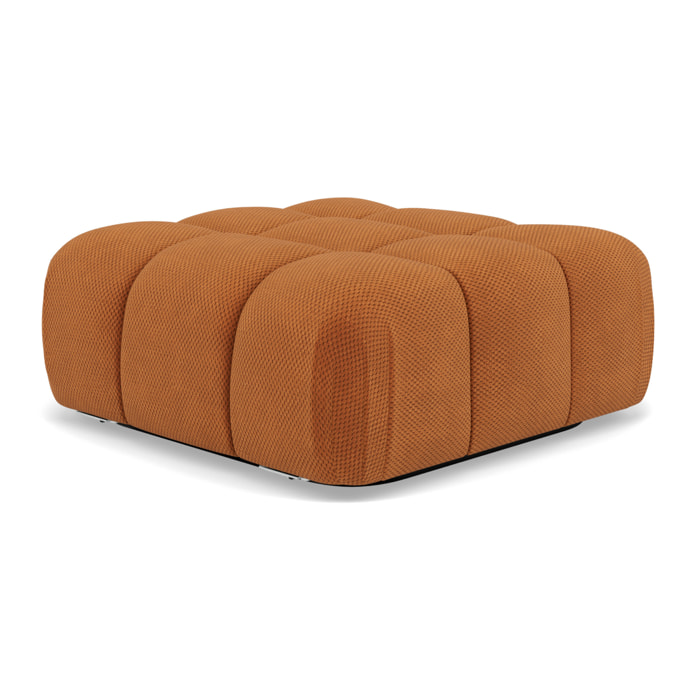 Ruby - pouf en velours texturé - Terracotta