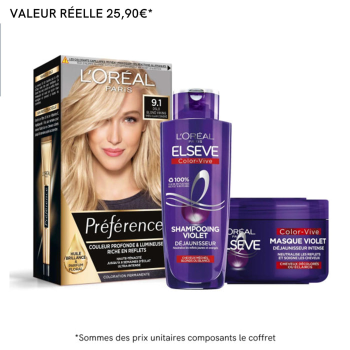 L'Oréal Paris Préférence Routine coloration des cheveux blonds