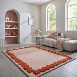 Tapis à bordure en laine WIGGLE