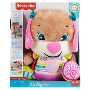 Fisher-Price Sorellina di Cagnolino Grande Peluche Musicale Ridi e Impara unisex Fisher-Price Multicolor