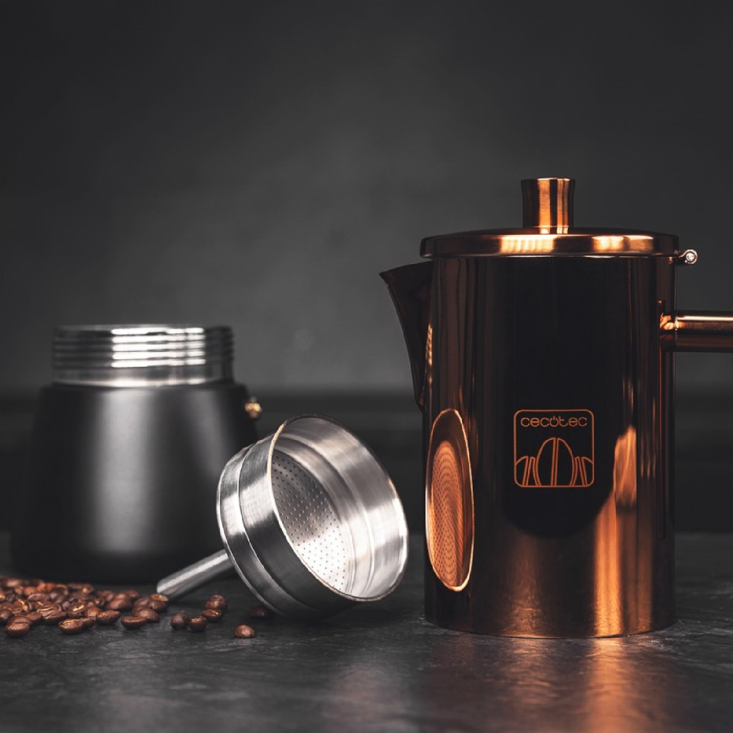 Cecotec Cafetière moka en acier inoxydable Cumbia Moking 1000