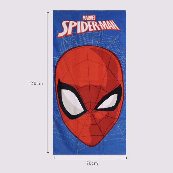 Toalla Microfibra de Spiderman - 70x140x1 cm - Color:Azul