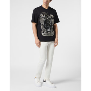 PHILIPP PLEIN Round Neck T-Shirt Skull Tennis