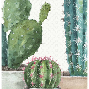 Papier peint exotique cactus fleuris Intissé