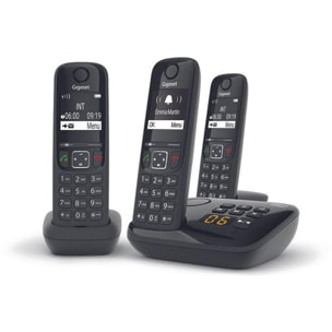 Téléphone sans fil GIGASET AS690 A Trio Noir