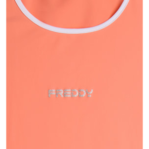 Canotta Slim in Tessuto tecnico con bordature a contrasto