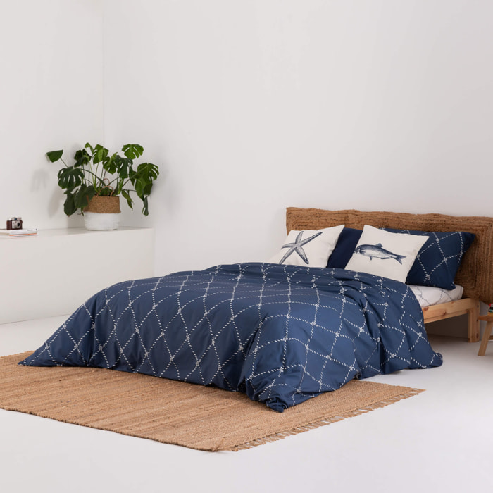 Housse de couette en 100% coton 157 fils Benicàssim Marine