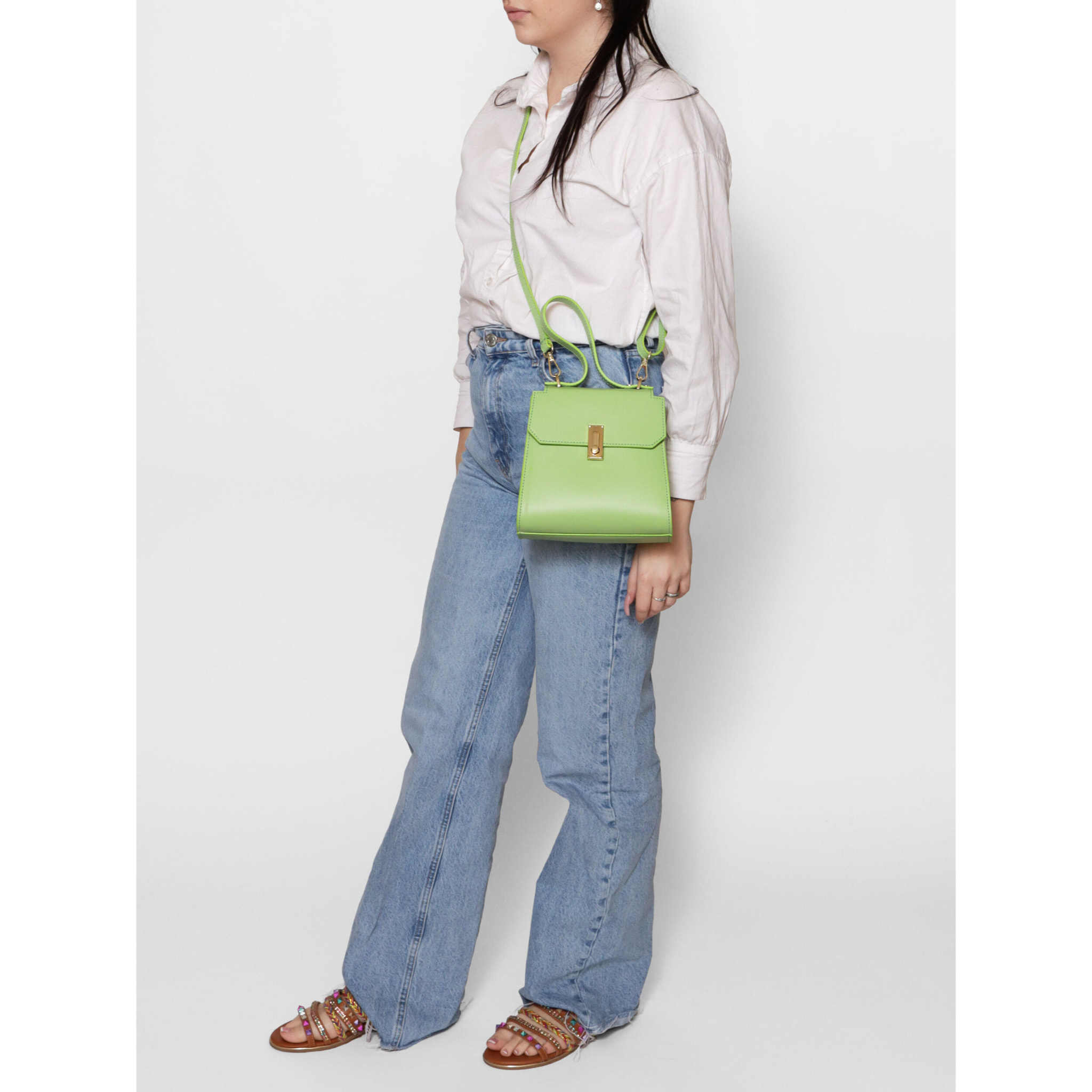 Borsa a mano da donna In Vera pelle Made in Italy 20x18x10 cm