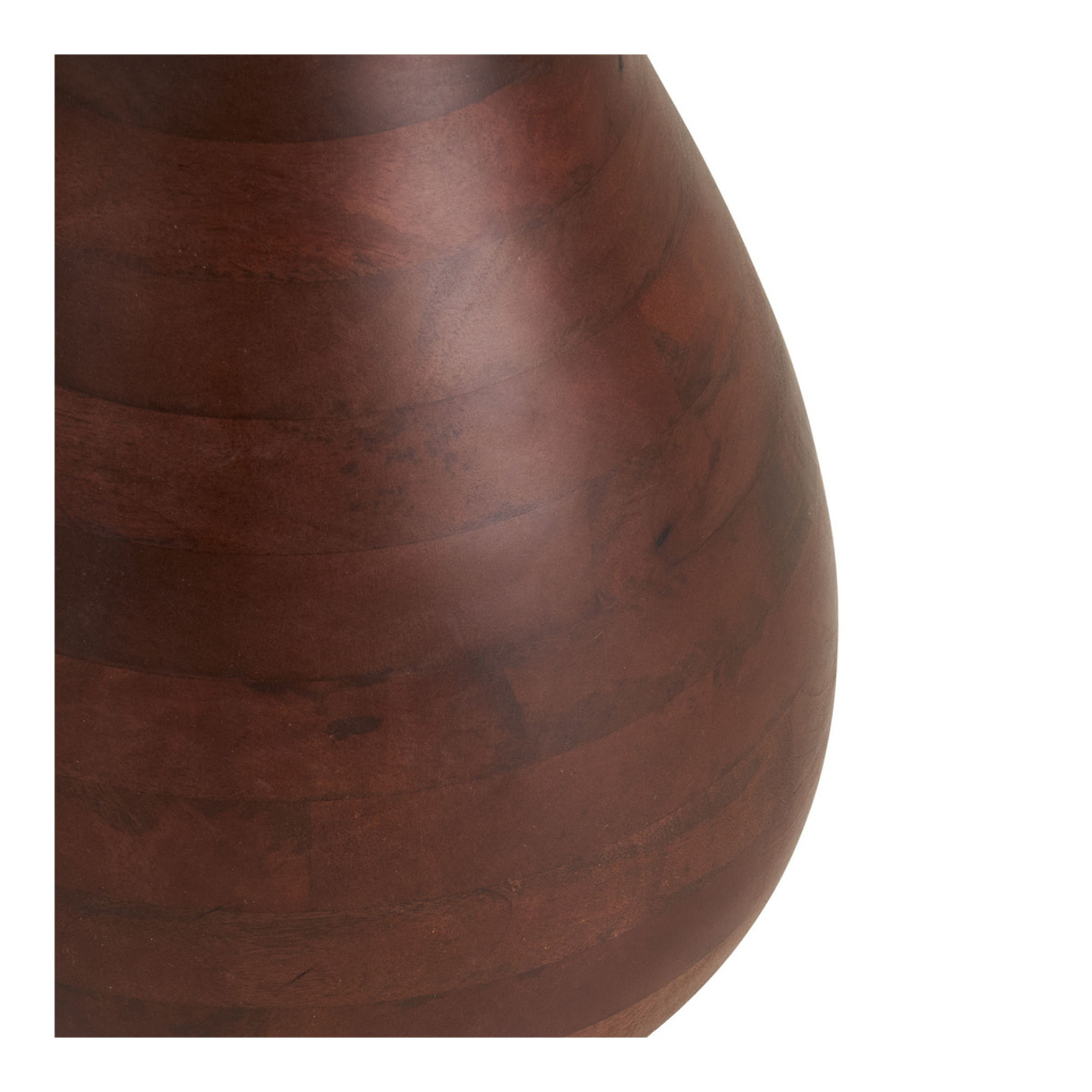 Tavolino d'appoggio Heide in marmo bianco e legno di mango scuro ø40×41 cm