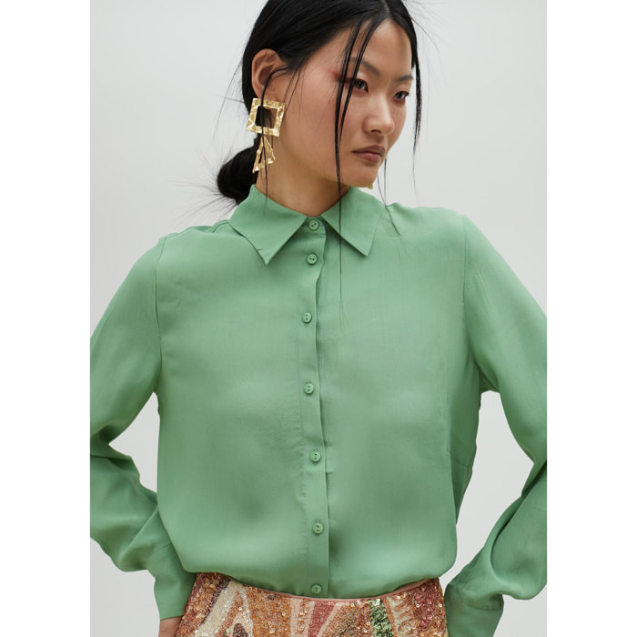 Camicia basic in seta