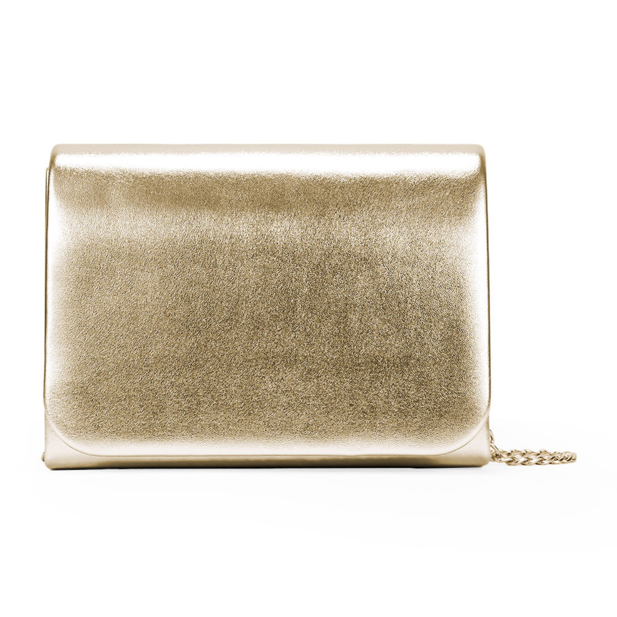 Bolso de fiesta dorado con solapa